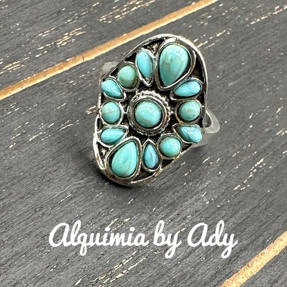 Alquimia Jewelry - Turquoise silver ring/southwestern